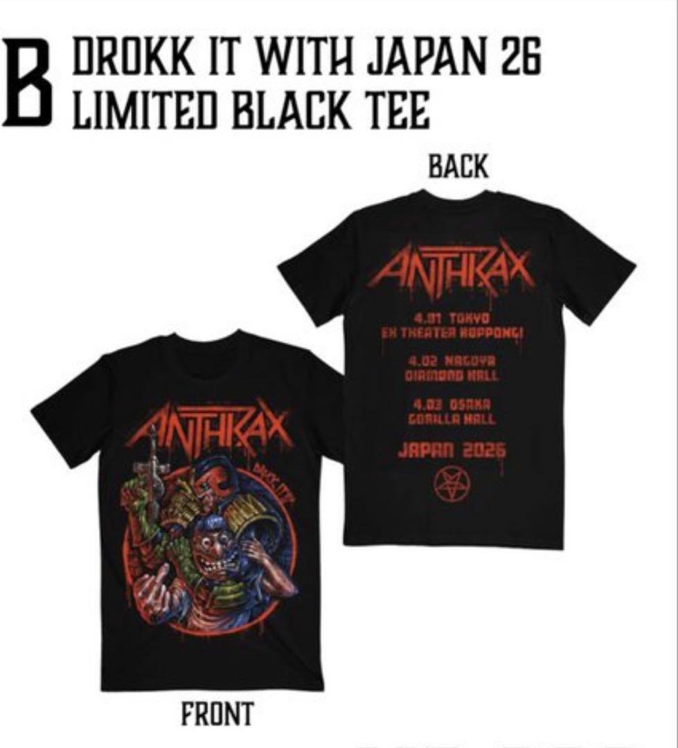 M アンスラックス ジャッジドレッド ジャパンリミテッドTシャツ 来日公演グッズ