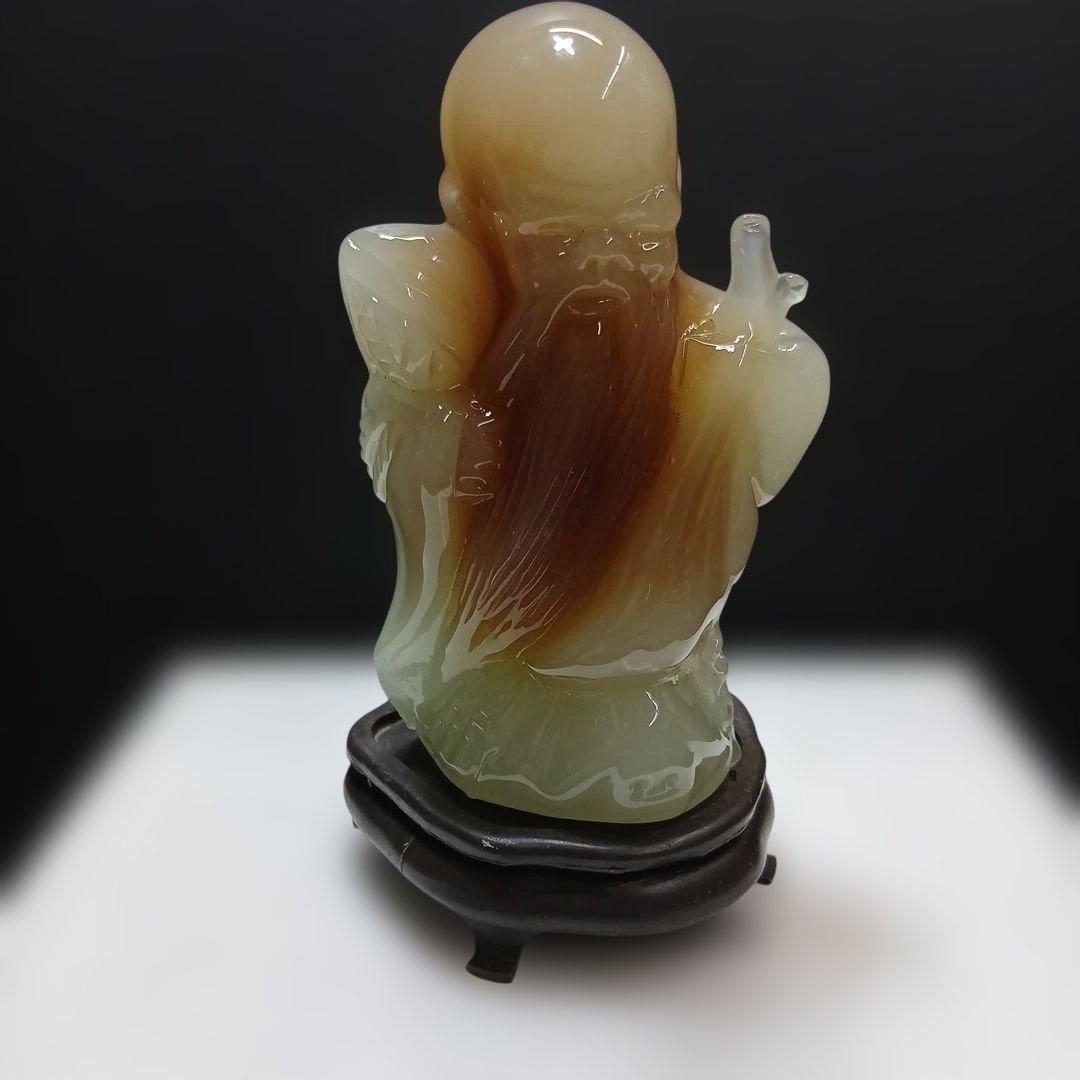 翡翠製？仏像 置物 約10cm