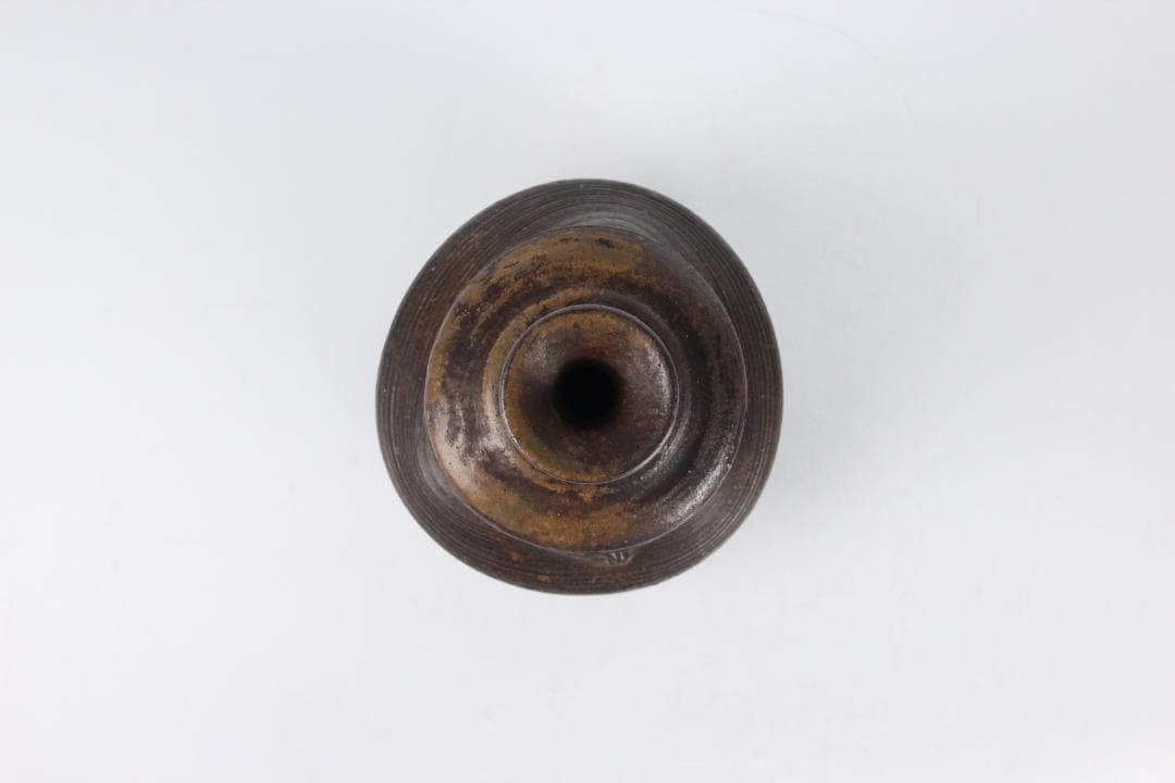 備前焼 人物細工徳利 酒器 花器 飾り壺　花器　焼印あり　銘有り　ED11-30