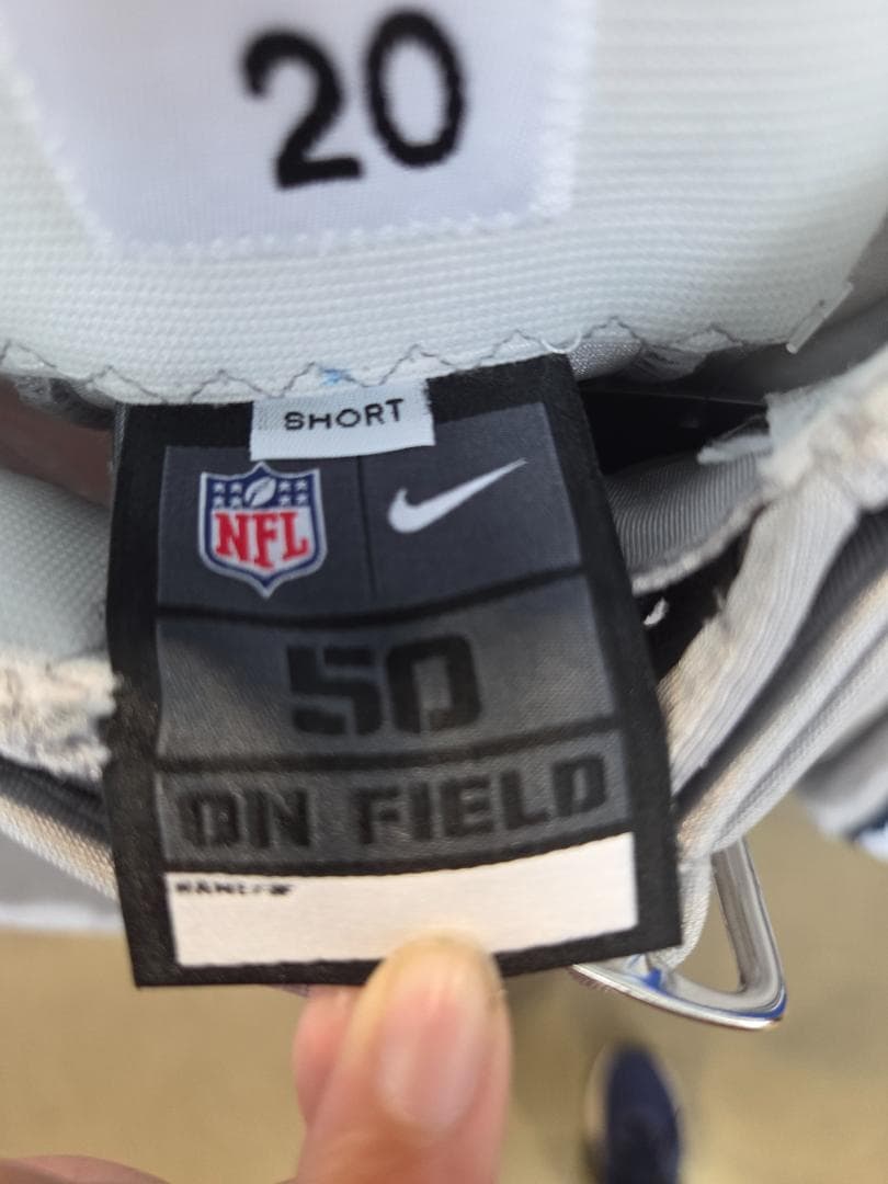 NIKE NFL ゲームパンツ グレー 紺ライン サイズ50 SHORT