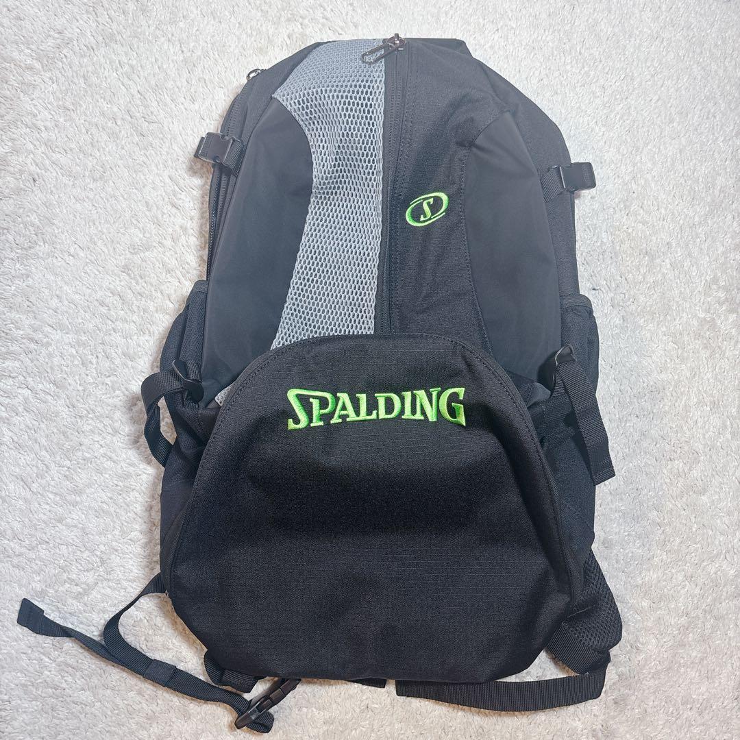 新品　スポルディング　ケイジャー　バスケリュック　グレー×グリーン