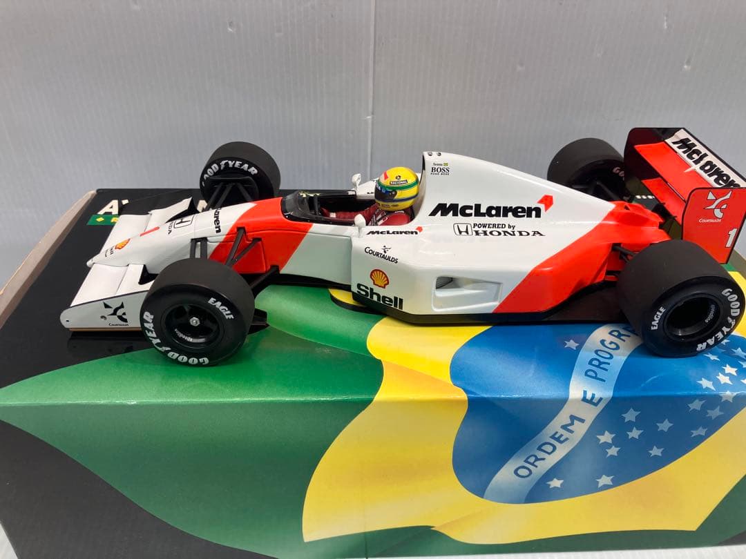 【激レア】1:18ミニチャンプス マクラーレンホンダ MP4/7 A.セナ #1