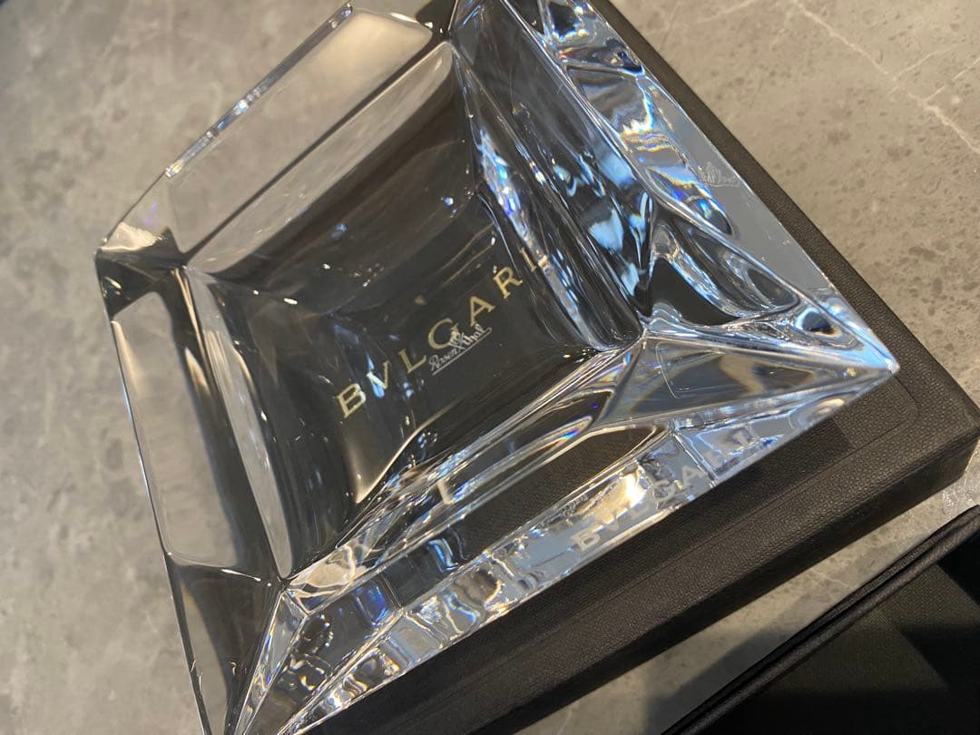 新品に近い美品BVLGARI クリスタルトレイ ブルガリ灰皿小物入れレア商品