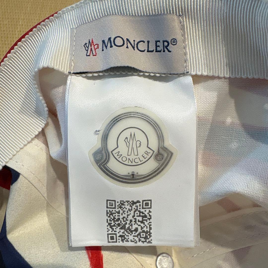 ホンコン55様　MONCLER 赤白ストライプゴルフキャップ