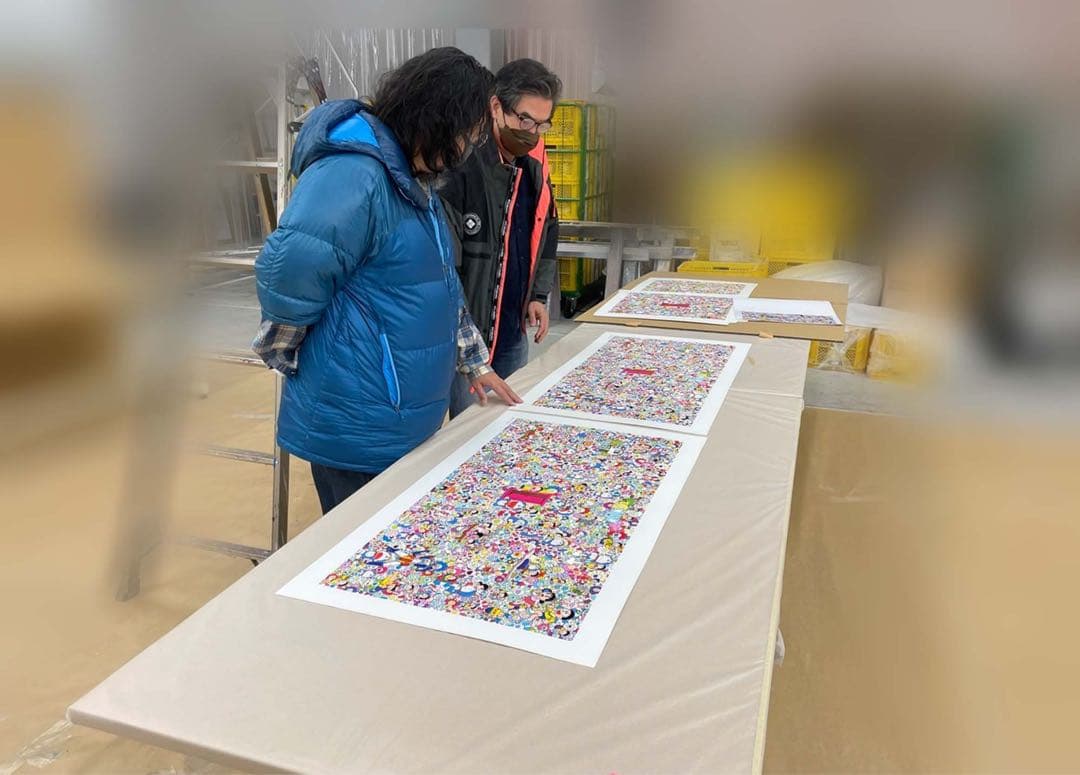 村上隆 記憶の中のドラえもん ED100 サイン入り シルクスクリーン 版画