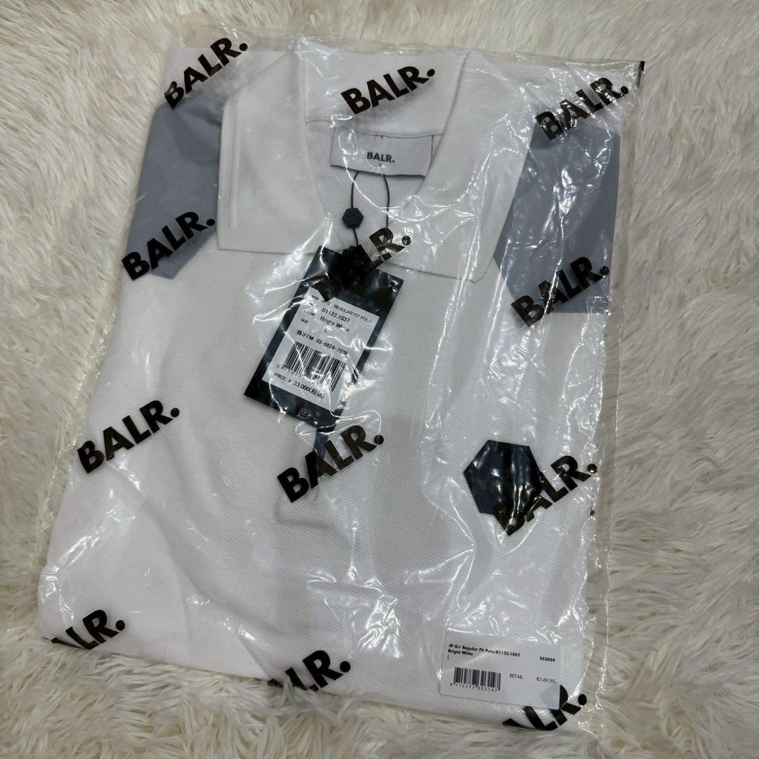 BALR. ボーラー　ポロシャツ　ゴルフウェア　Ｌ　白　ホワイト　半袖
