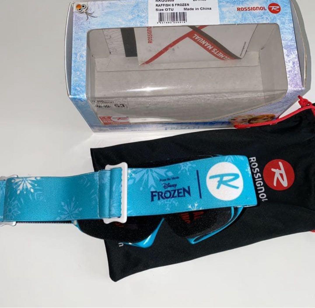 【美品】キッズ ロシニョール アナ雪ヘルメットゴーグルセット