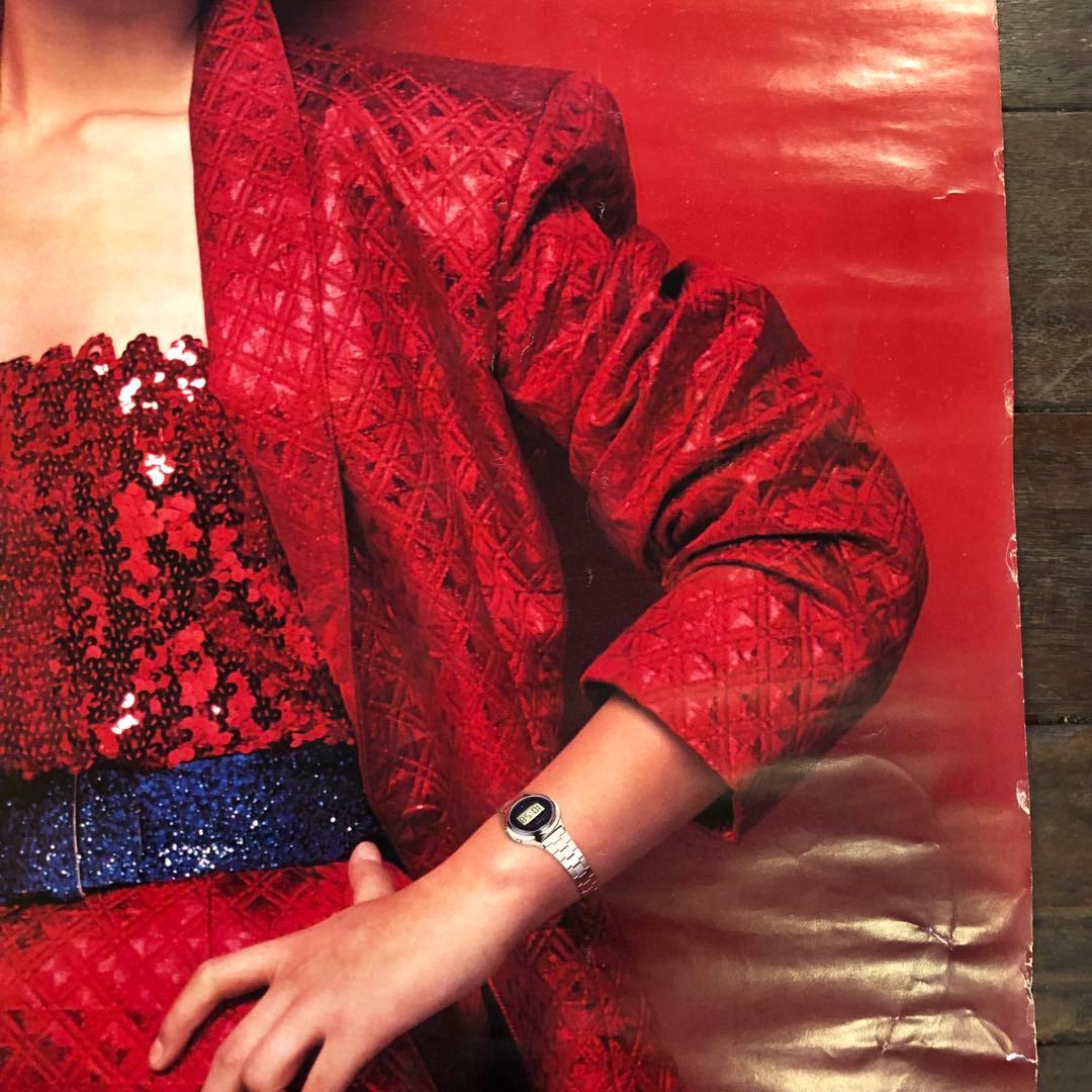 【レア】CASIO 山口百恵 カシオクオーツレディ ポスター 当時物
