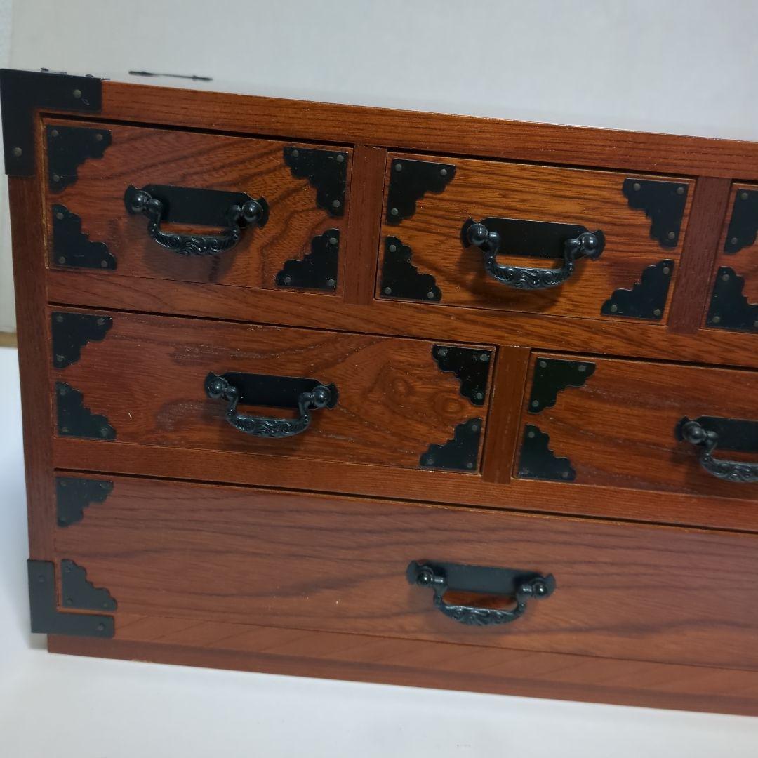 美品　飛騨高山けやき工芸　ミニ箪笥　こひきだし