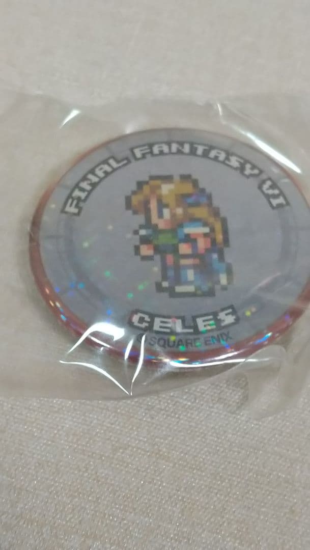 ファイナルファンタジー レコードキーパー 缶バッジ セリス FF6　ホログラム