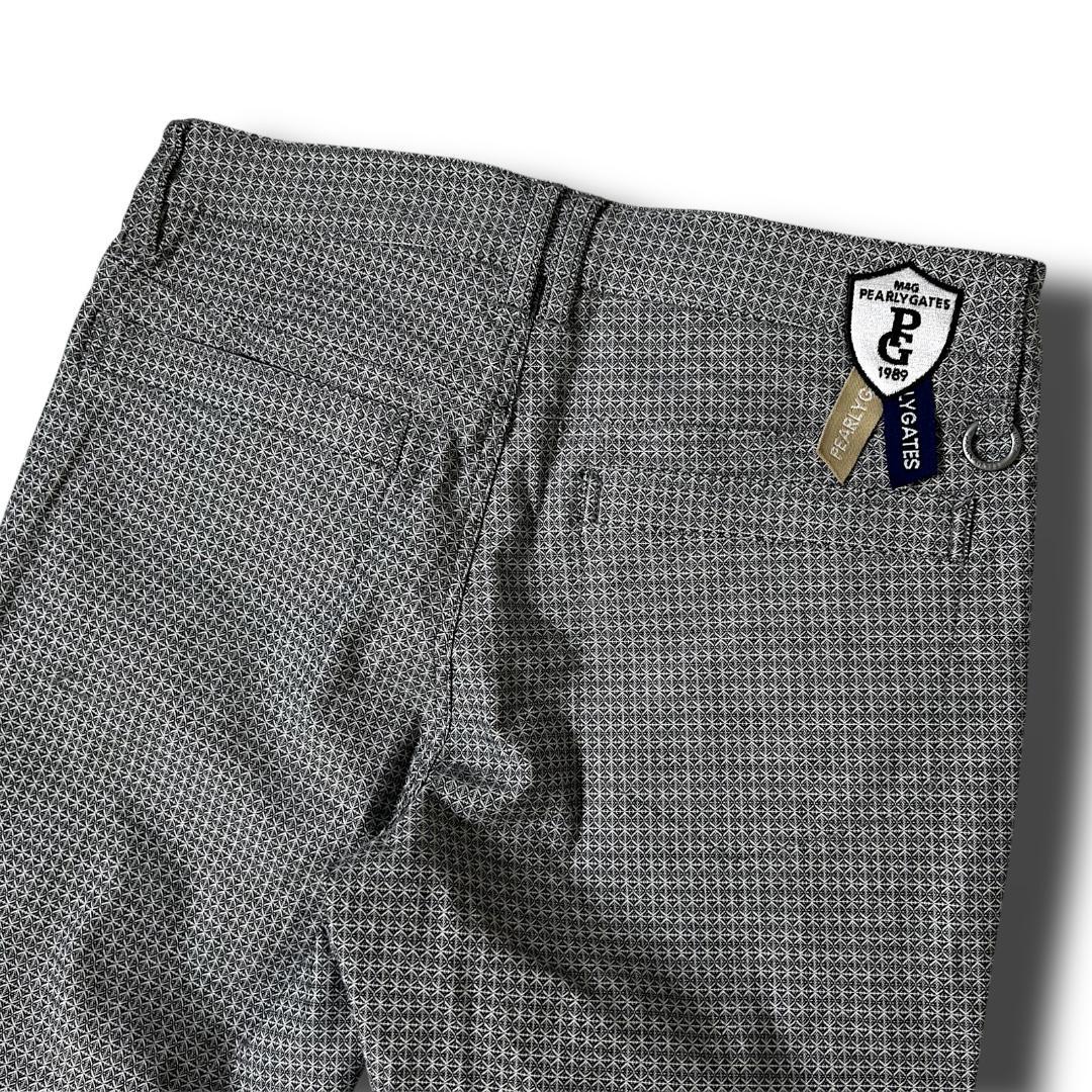 新品 1 パーリーゲイツ 変形ダイヤストレッチ エンブレムリボン ロングパンツ