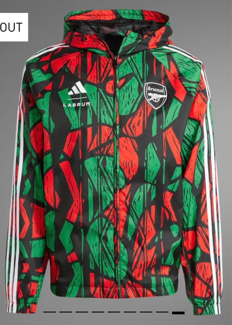 adidas × LABRUM アーセナル ウインドブレーカー Lサイズ 完売品