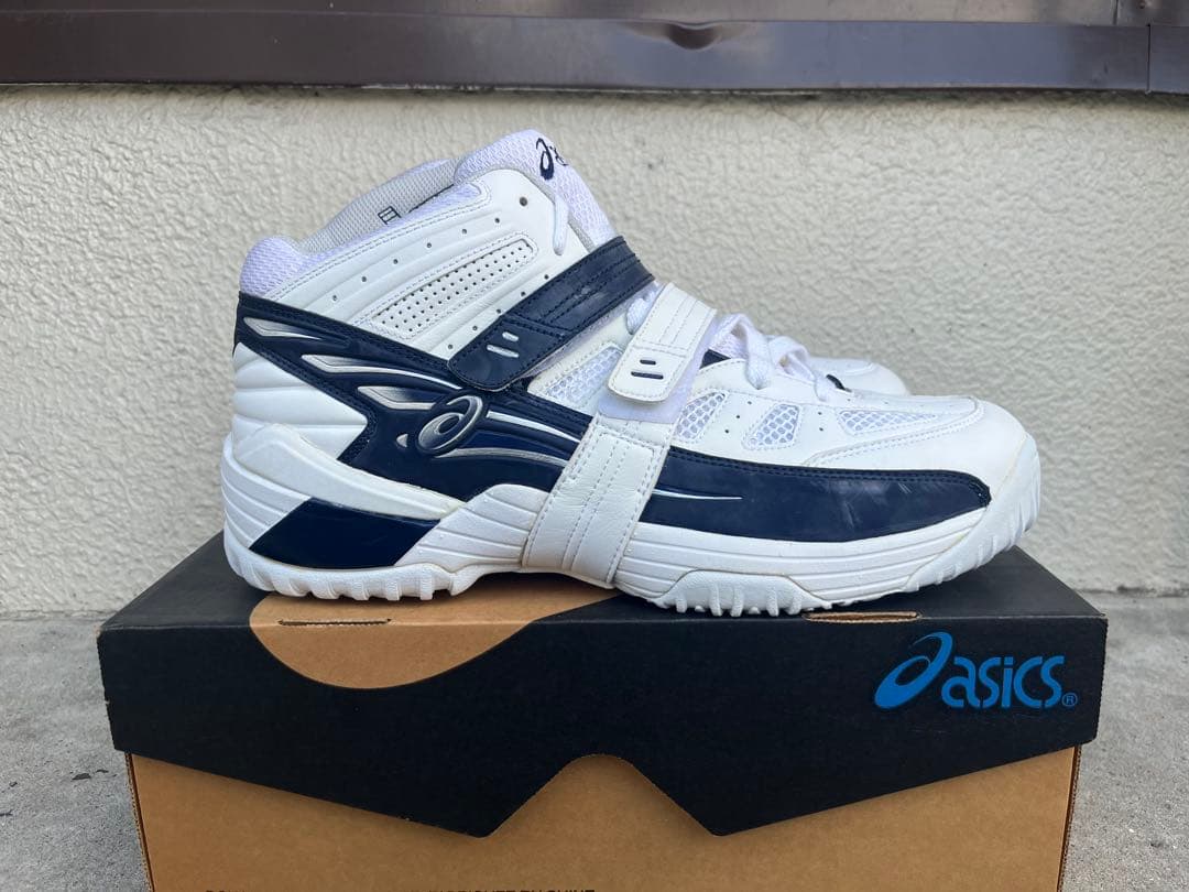 新品未使用ASICS GELDOUBLE IV ホワイト/ネイビー 29.5cm