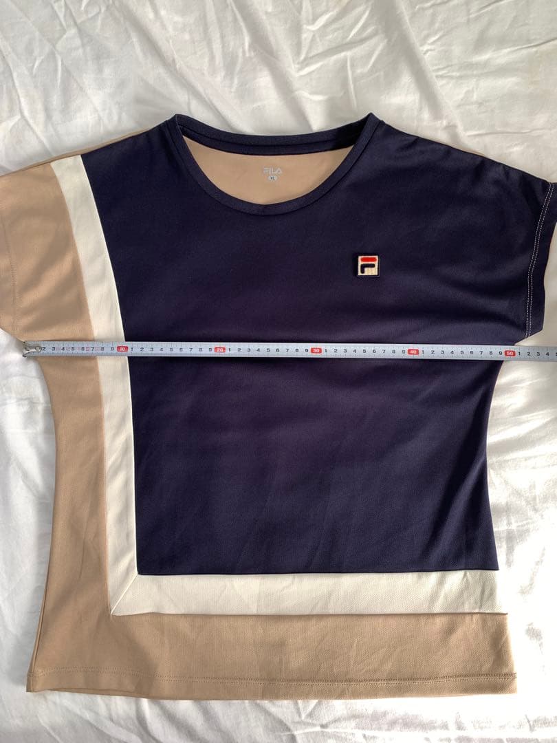 FILA フィラ テニス ウェア スコート セット XL ネイビー　ベージュ