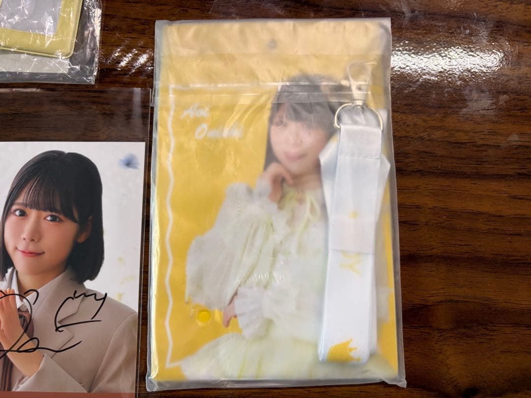 ≒JOY ニアジョイ 大西葵　電話番号教えて　生写真　サインコンプ　ホルダー付き