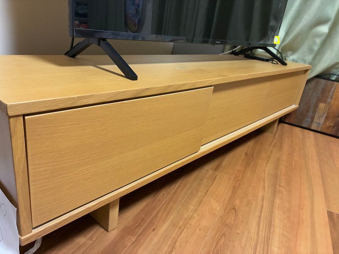 無印良品　テレビボード　オーク材AVラック薄型　幅150 cm テレビ　【廃盤】