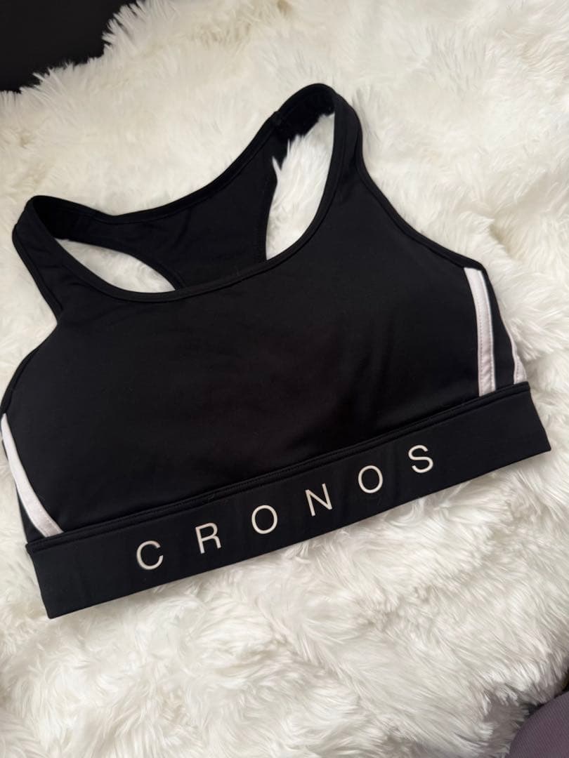 CRONOS スポーツブラ 38 (M) ブラック♡クロノス