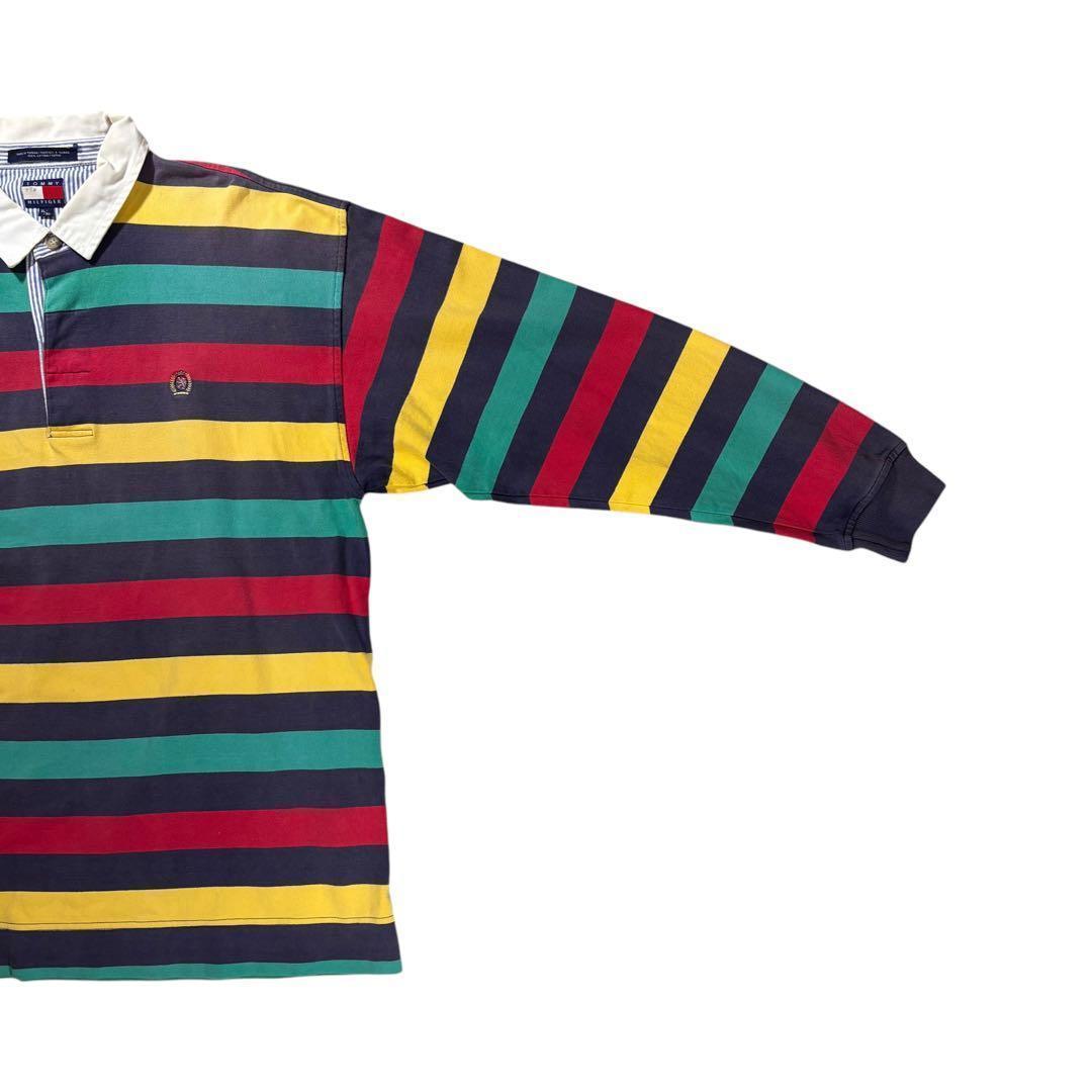 90s   マルチボーダー ラガーシャツ XL