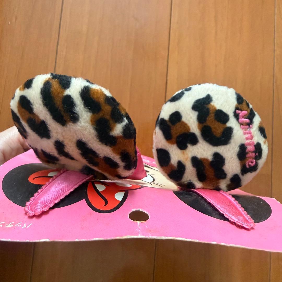 ディズニーリゾート　ヘアピン　豹柄　ヒョウ柄　ミニー