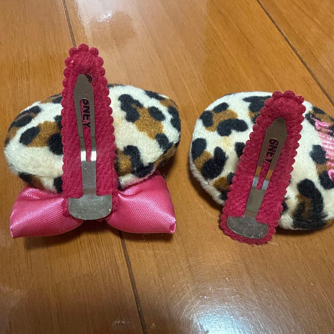 ディズニーリゾート　ヘアピン　豹柄　ヒョウ柄　ミニー