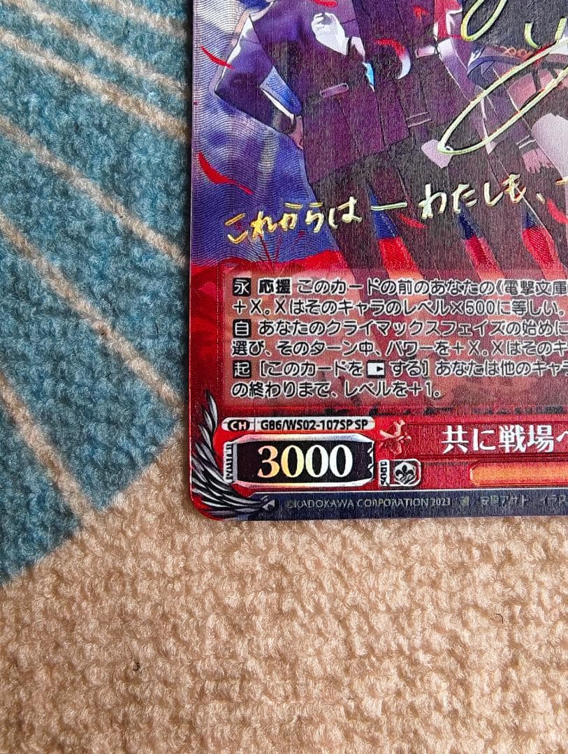 ヴァイスシュヴァルツ 共に戦場へ レーナ WS02-107SP サイン 電撃文庫