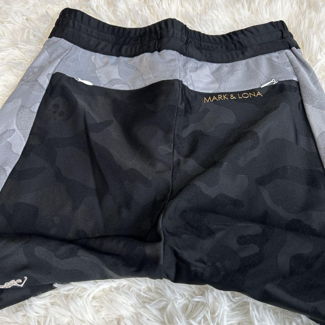 美品✨希少 マークアンドロナ カモフラ柄 スカル ゴルフパンツ M