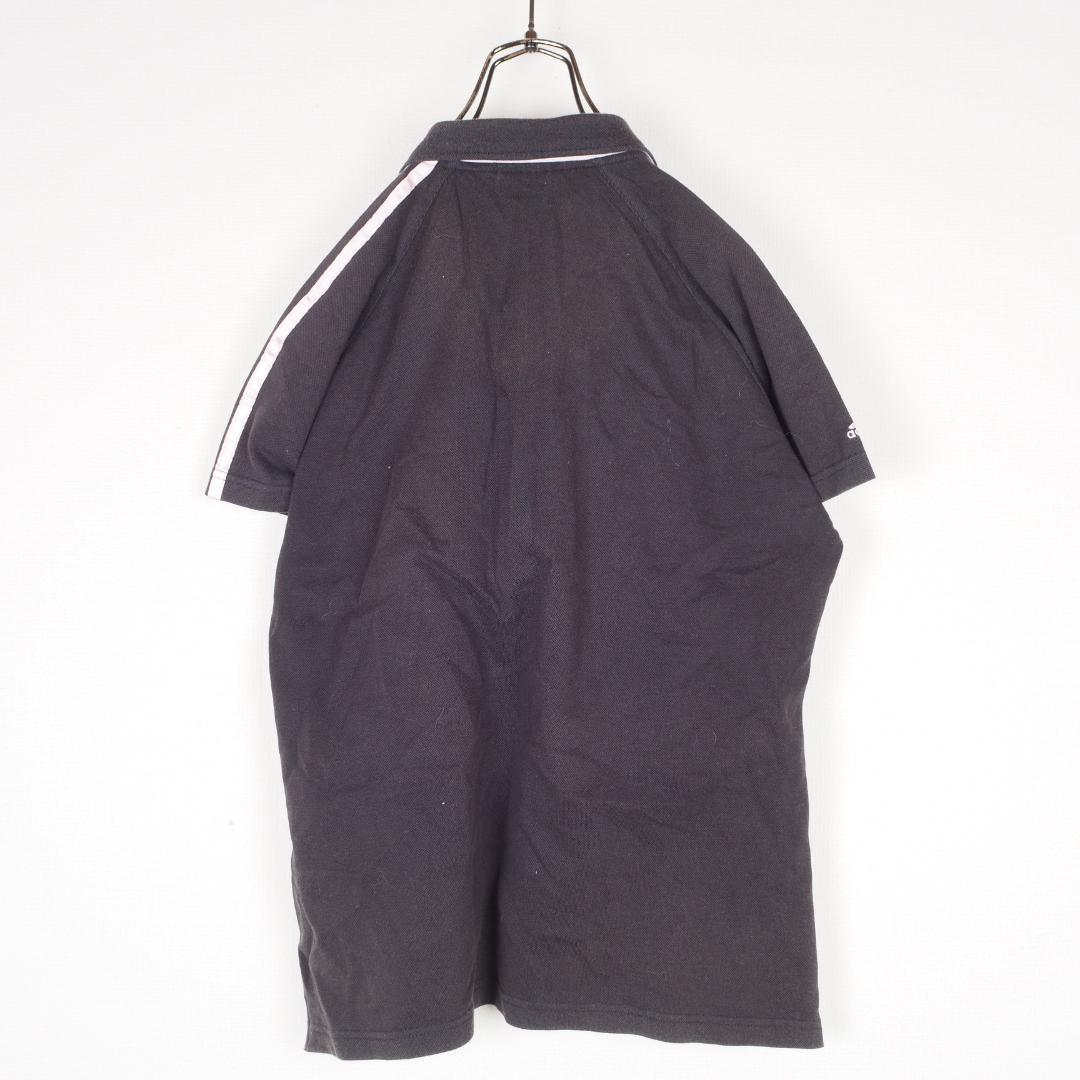 Y5138*アディダス☆半袖☆ポロシャツ☆黒☆ピンク☆ゴルフ☆OT☆XL☆女性