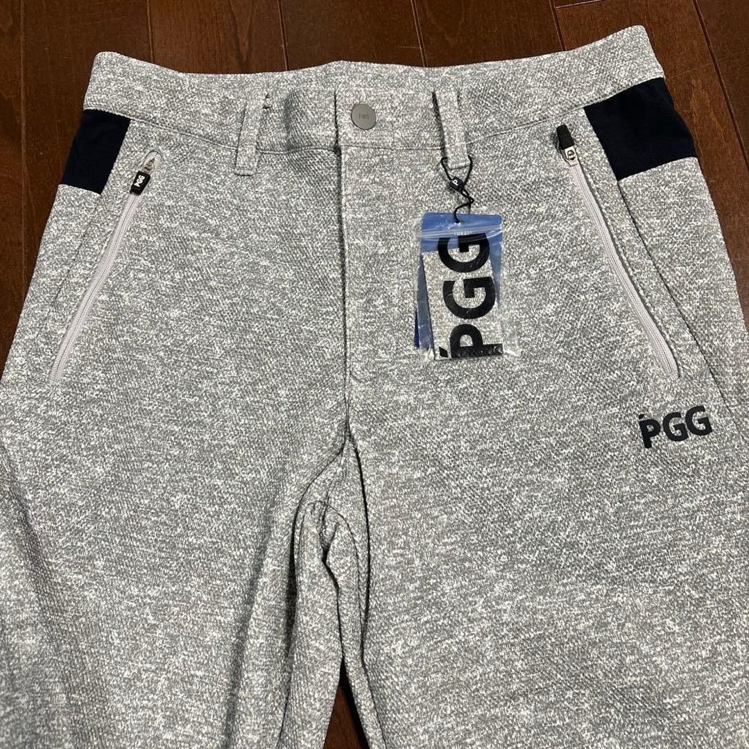 パーリーゲイツPGGダブルラッセル杢グレー＆ロゴパンツサイズ4