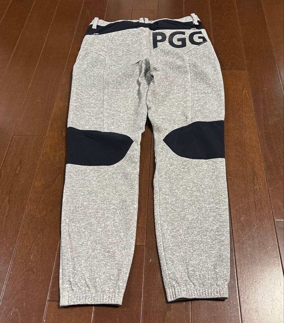 パーリーゲイツPGGダブルラッセル杢グレー＆ロゴパンツサイズ4