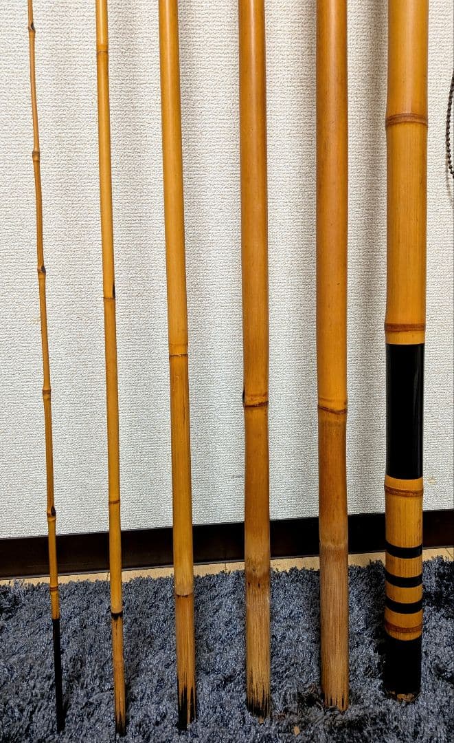 竹製6本継ぎ鮎竿約8.5m