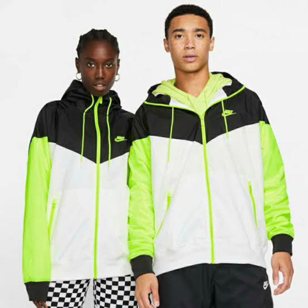⚫︎NIKE ウィンドランナー フーディ ジャケット 103WHITE/VOLT