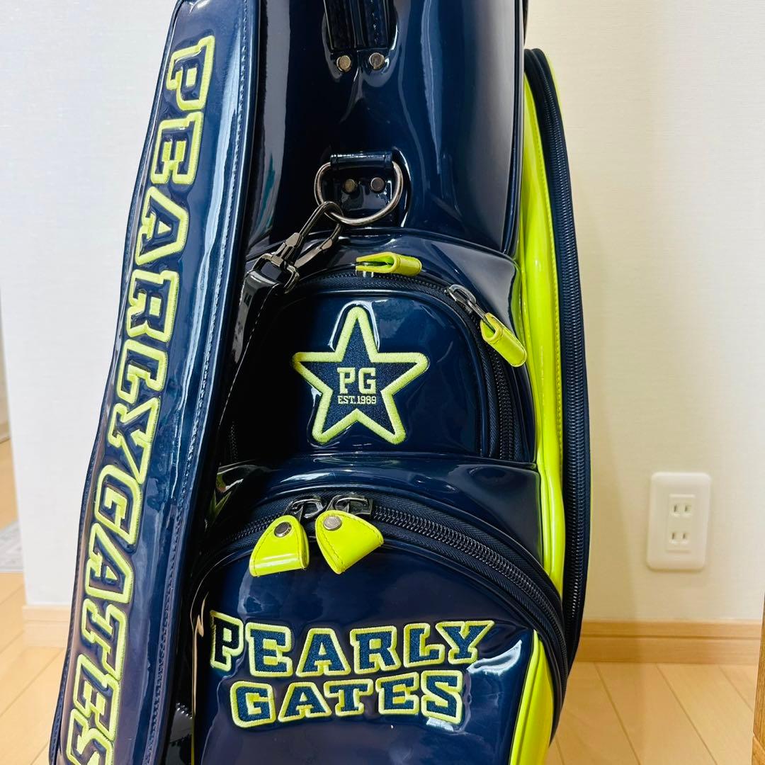 【Nakaji】PEARY GATES ゴルフバッグ イエロー×ネイビー