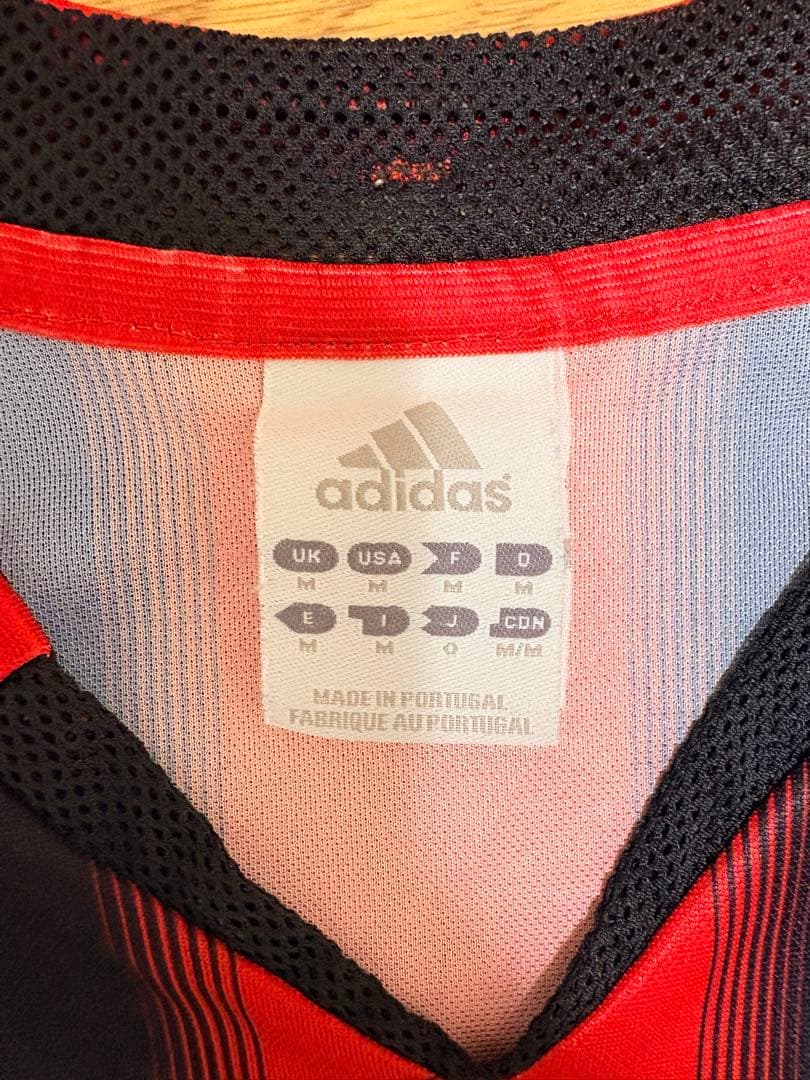 ACミラン adidas シャツ Mサイズ 赤黒