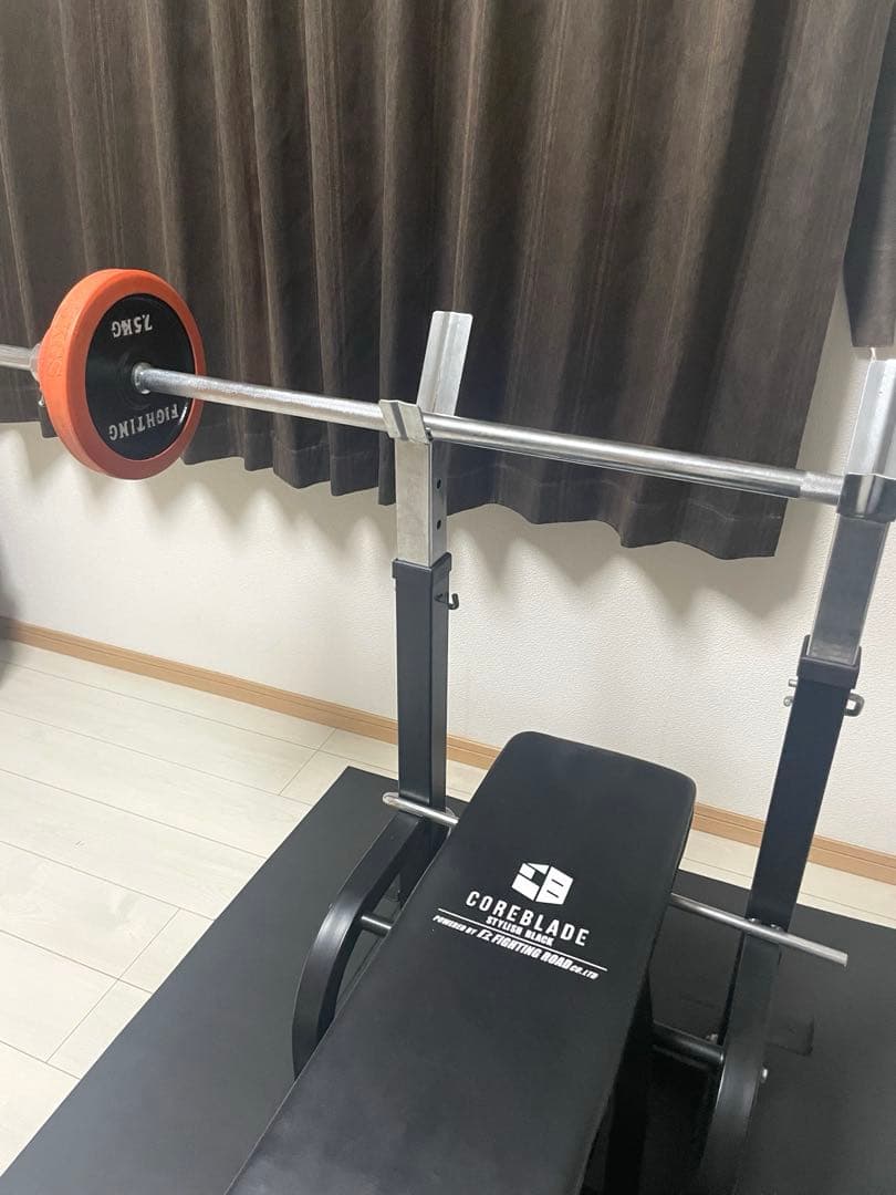 トレーニングベンチ バーベル付き 【引き取り限定】