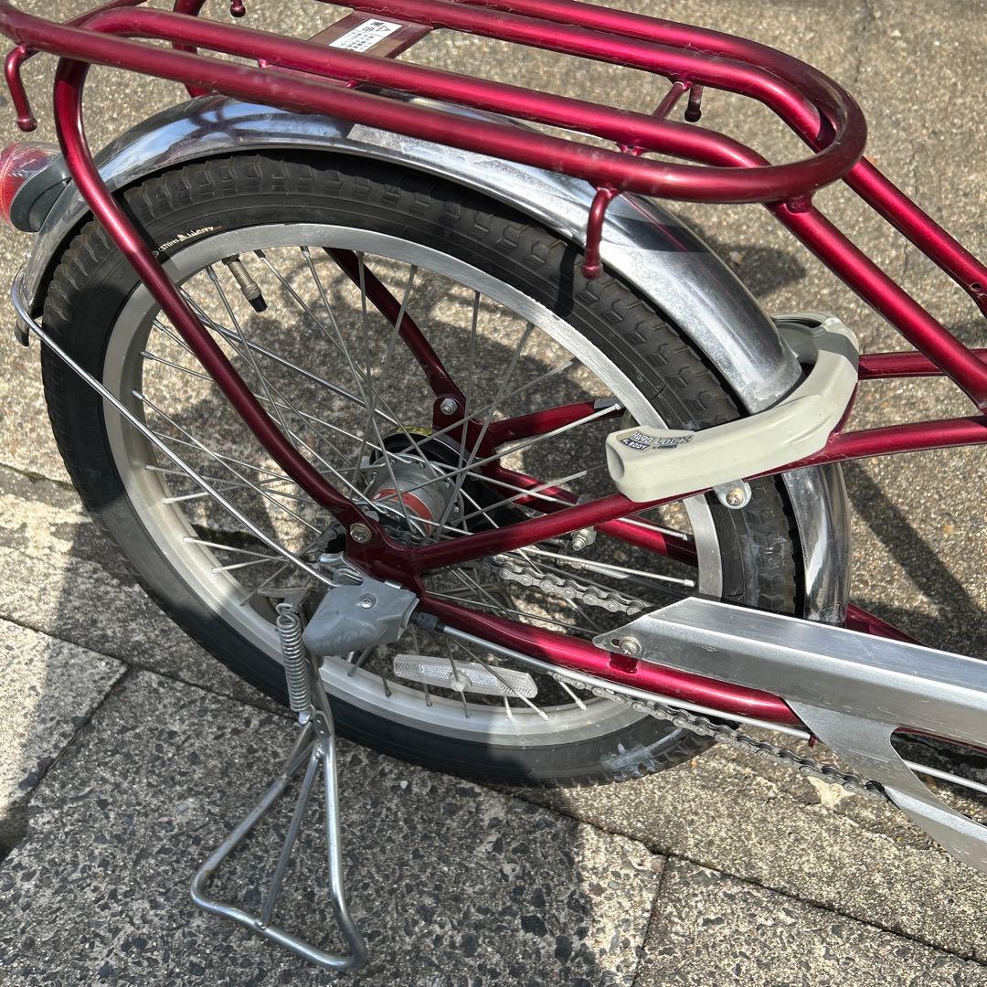 シニア向け自転車　こげーる　赤色 前面バスケット付き
