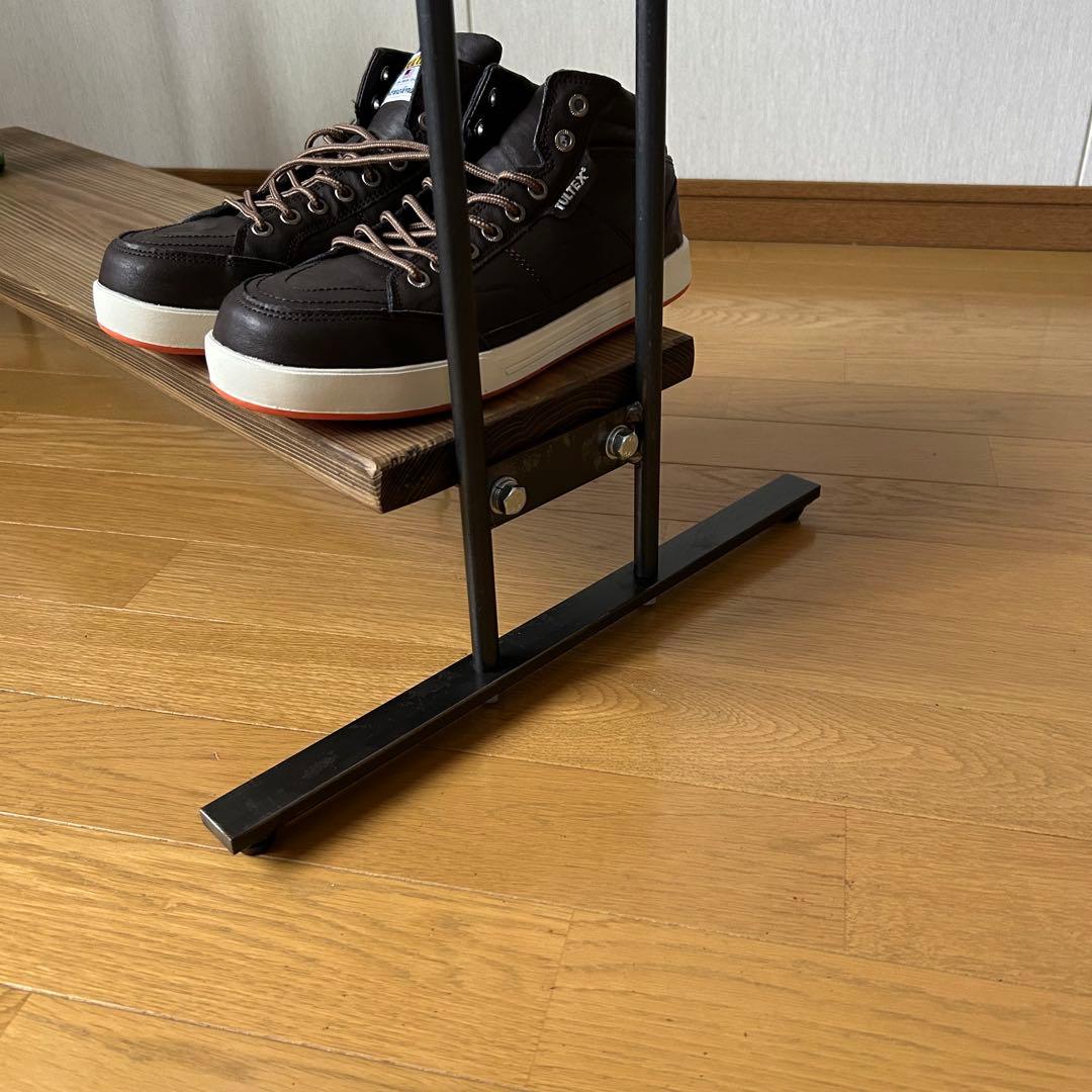 ハンガーラック　アイアン家具　引っ越し　コンパクト　アンティーク　幅900 分割