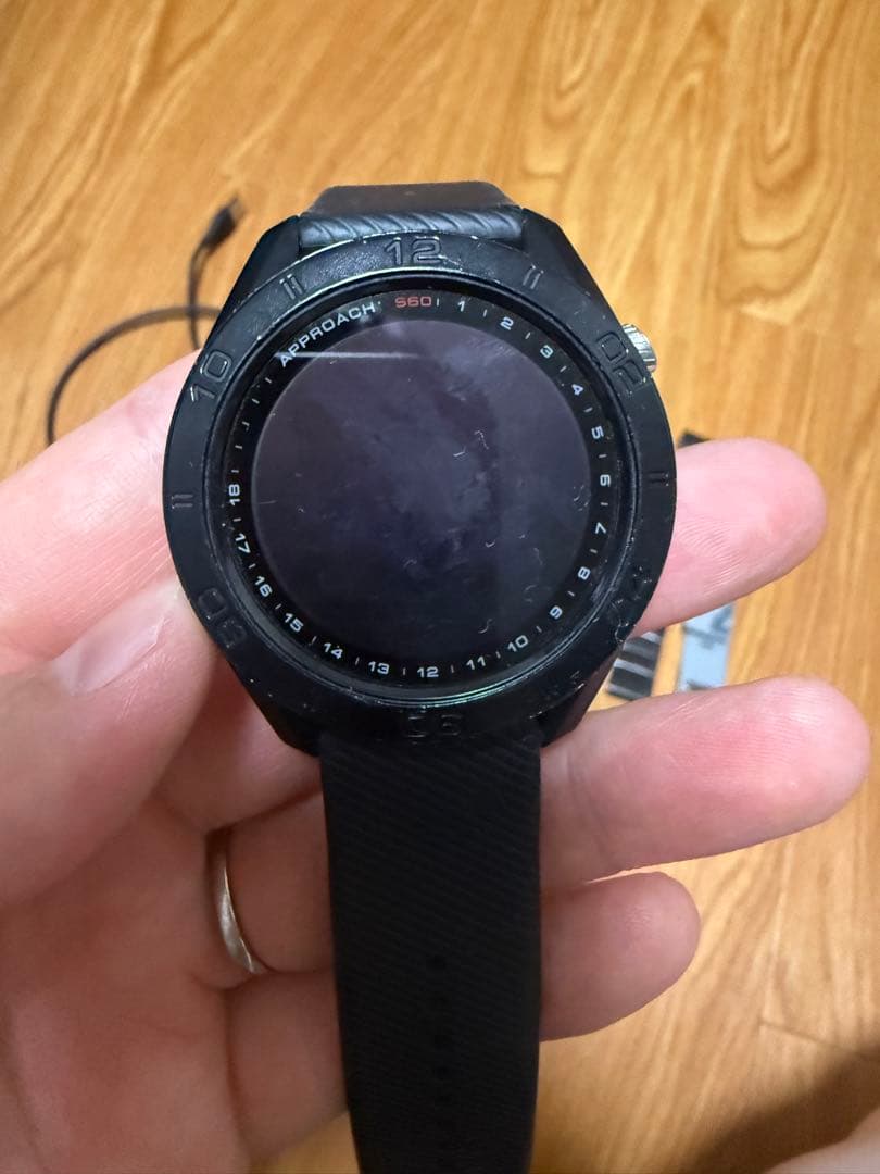 GARMIN S60 ブラック 本体 充電ケーブル、替えベルト付き