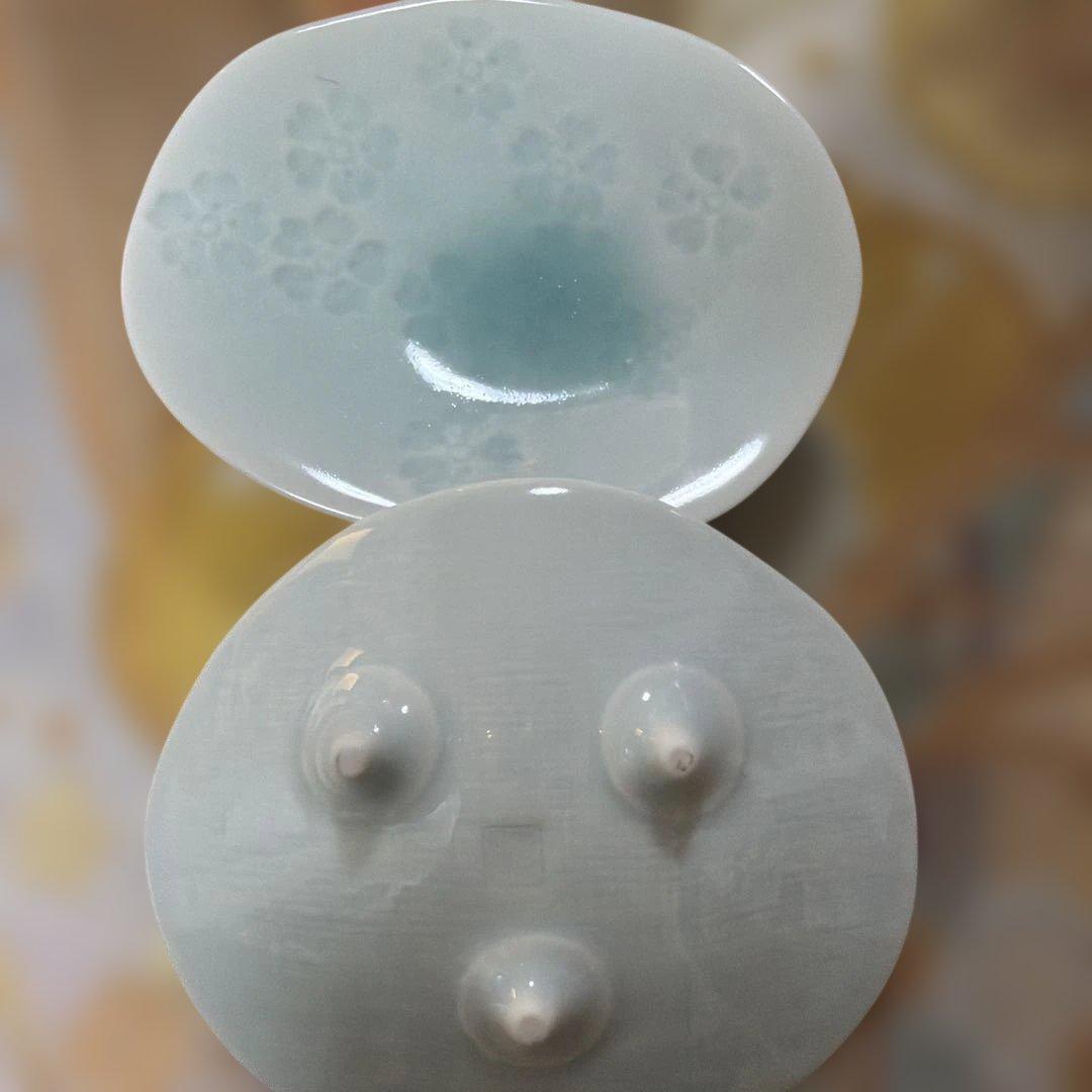 たち吉木の葉型小皿　三崎窯三種　白磁　青磁No.5-15