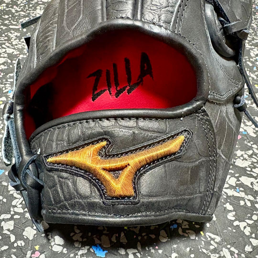 ミズノプロ 松井秀喜モデル ZILLA クロコダイル柄 野球 グローブ 外野手用