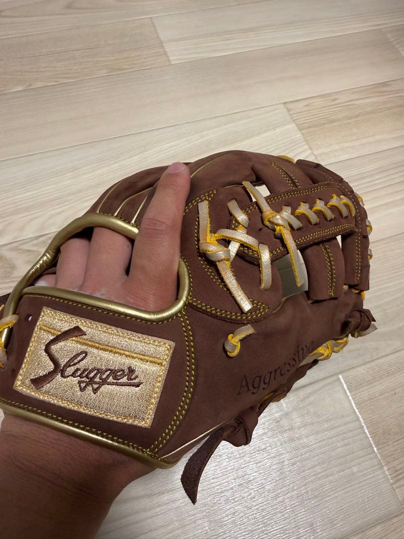 ⚾️久保田スラッガー 軟式用グローブ スエードブラウン×アンティークゴールド⚾️