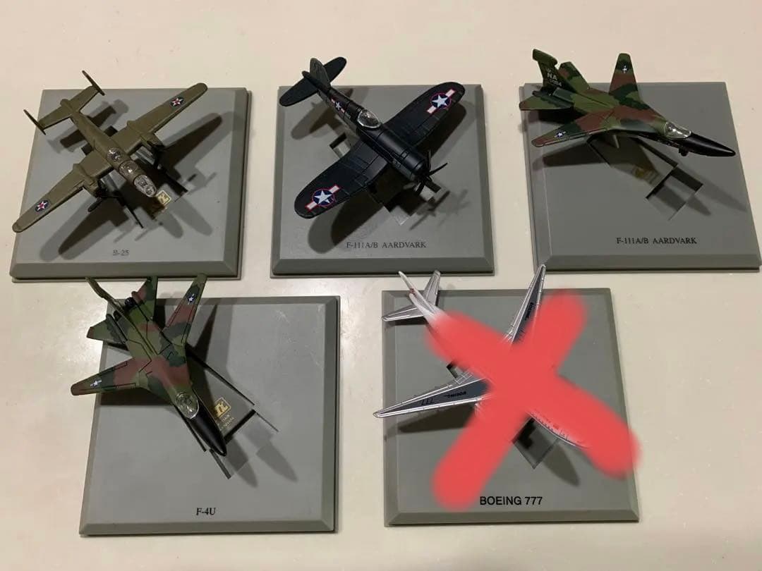 航空機モデルセット B-17 F4U F-14 F-40