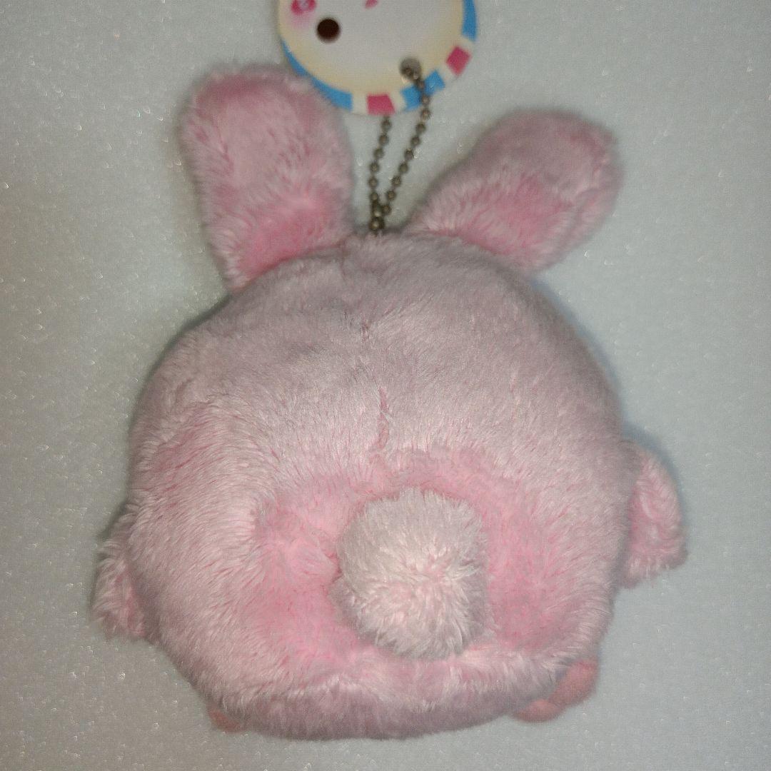 平成レトロ　うさたま　ぬいぐるみ　うさぎ ピンク　お花　キーホルダー　まつ毛