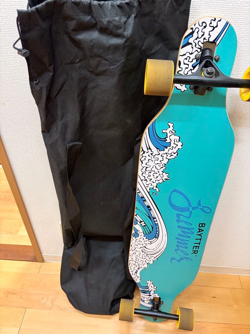 BAYTTER ロングスケートボード 波デザイン　ケース付き