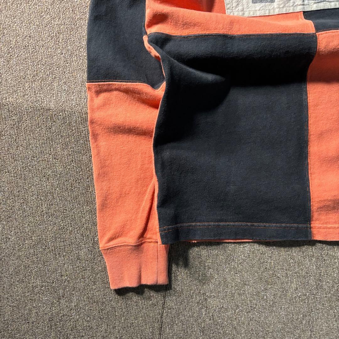 RUGBY RALPH LAUREN ボーダー S ラガーシャツ レースアップ