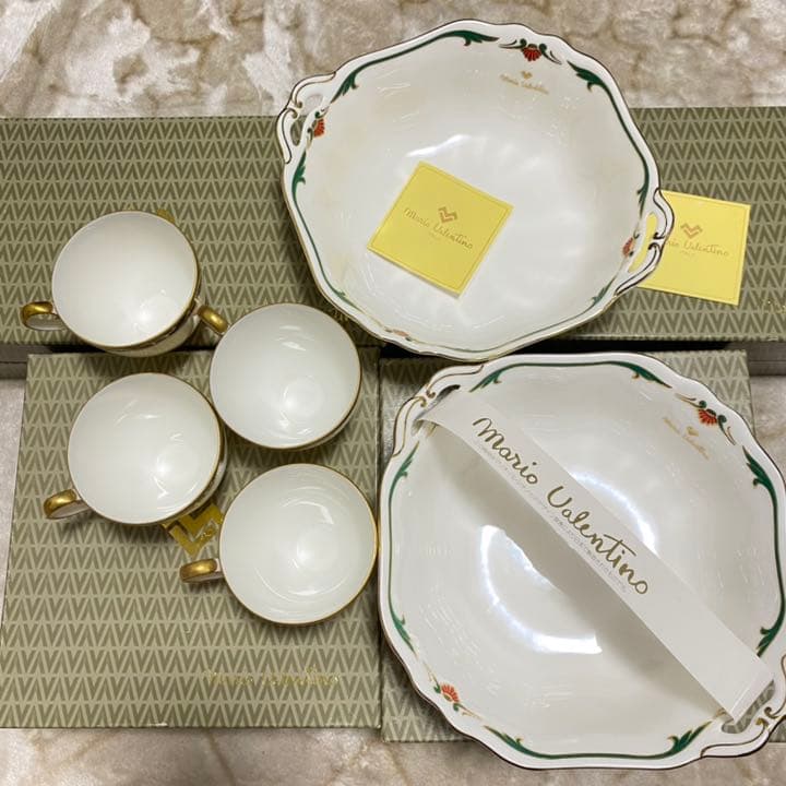 Mario Valentin食器　サラダボール2点セット　カップ4客セット未使用