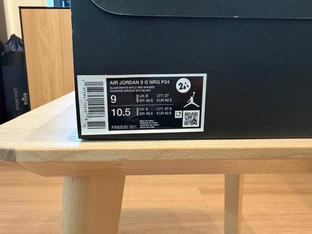 シューズ(男性用) AIR JORDAN 9 G NRG P24