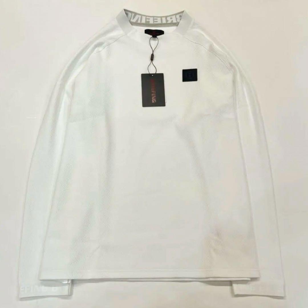 新品　BRIEFING CE MS NECK LOGO LS HIGHCK RF