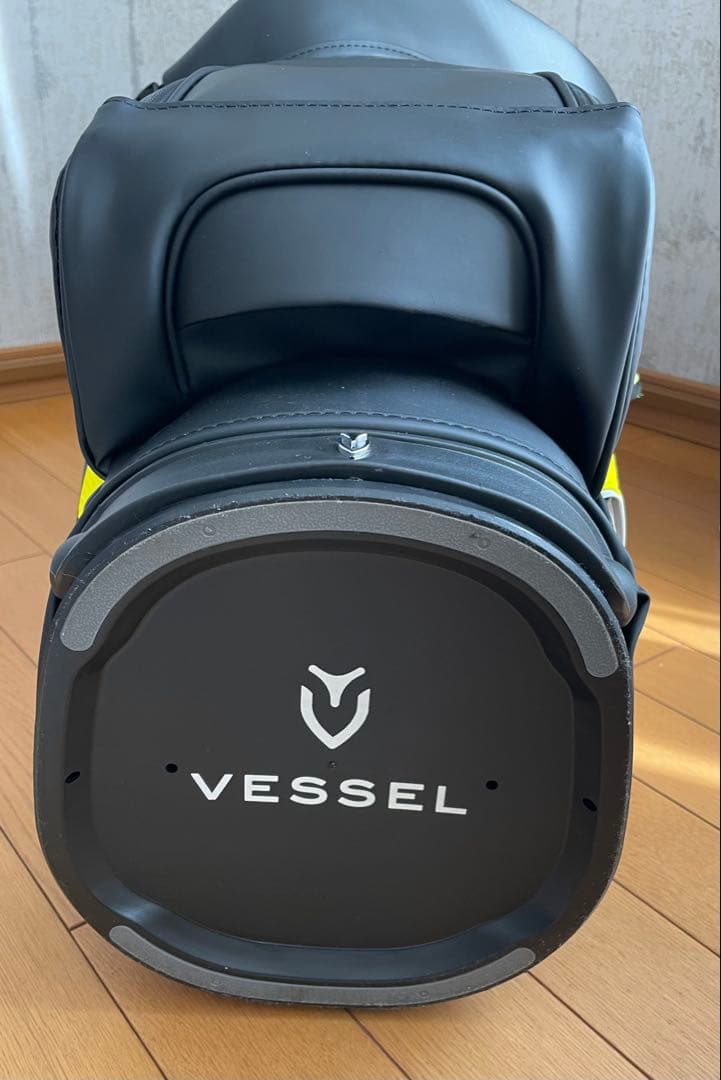 Vessel ゴルフキャディバッグ 黒/白/黄
