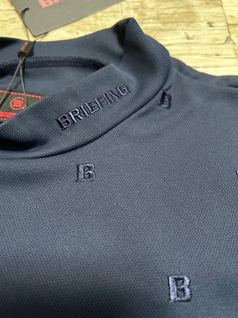 新品未使用BRIEFINGネイビー ハイネック ゴルフリラックスフィットL刺繍Ｂ