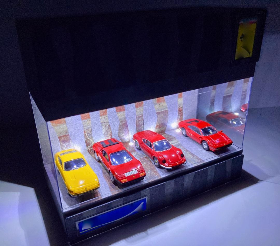 1/64仕様・退廃的・ディスプレーBOX /白色LED照明10灯・ネオガレージ